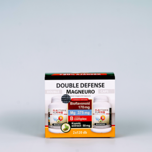 Flacon Double Defense Magneuro 100 capsule Vita Crystal cu magneziu și vitamine B pentru sistemul nervos