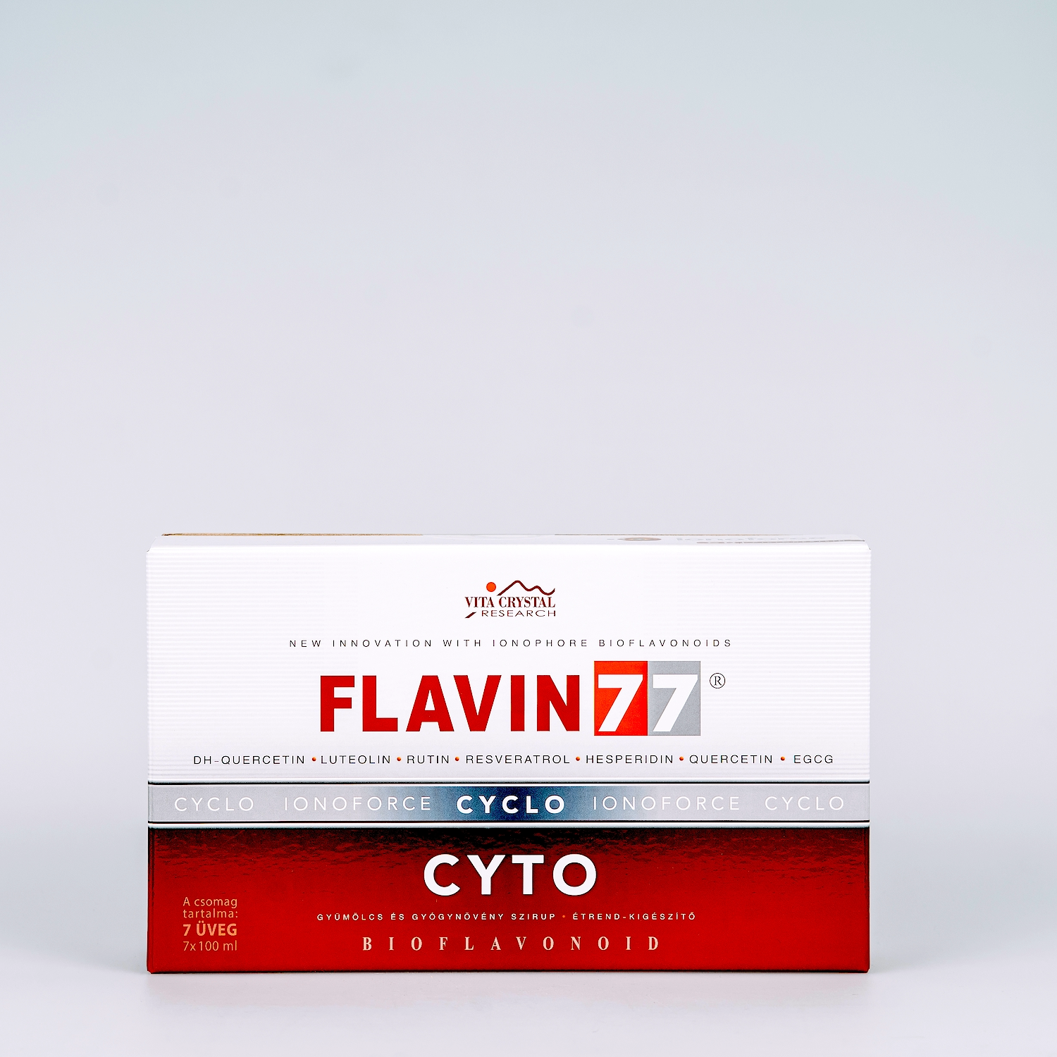 Pachet Flavin77 Cyclo Cyto 10 flacoane a câte 100 ml Vita Crystal cu complex din 77 plante și zinc