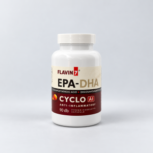 Flavin7 CYCLO EPA-DHA AI, 90 capsule – supliment alimentar natural cu acizi grași omega-3 EPA și DHA din alge, ciclodextrină și complex vegetal Flavin7.