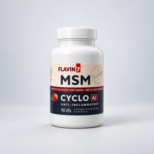Flavin7 CYCLO MSM AI, 90 capsule – supliment alimentar natural cu metilsulfonilmetan (MSM), un compus care conține sulf organic.