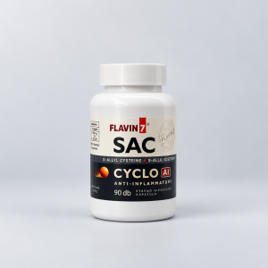 Flavin7 CYCLO SAC AI, 90 capsule – supliment alimentar natural cu usturoi negru, sursă de S-alil-cisteină (SAC), ciclodextrină și complex vegetal Flavin7 cu bioflavonoide.